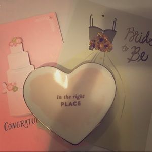 Kate Spade Wedding Engagement Heart Ring Dish